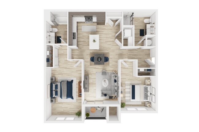 Baker - 2x2 D-204 floor plan